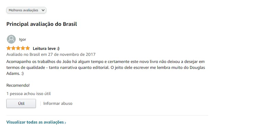 Amazon e o review dos consumidores