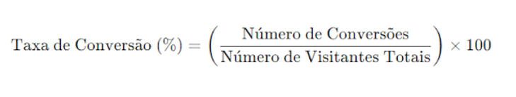 taxa de conversão